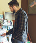 MR.OLIVE / TENCEL CHECK / SQUARE REGULAR COLLAR SHIRT / ミスターオリーブ テンセルチェック スクエアレギュラーカラーシャツ